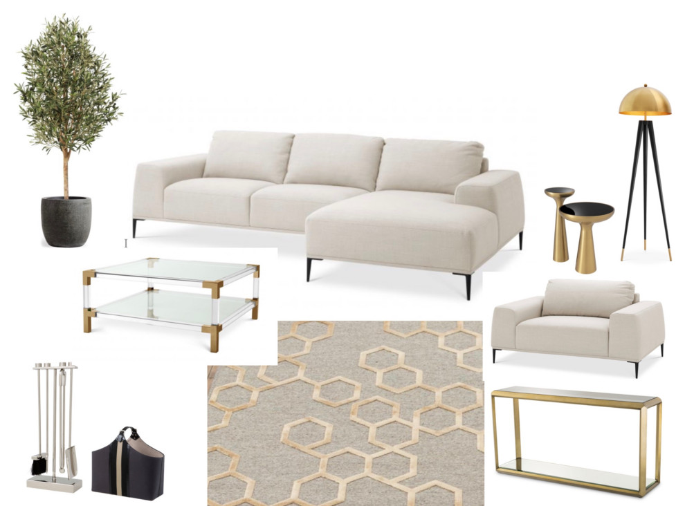 Гостиная загородного дома