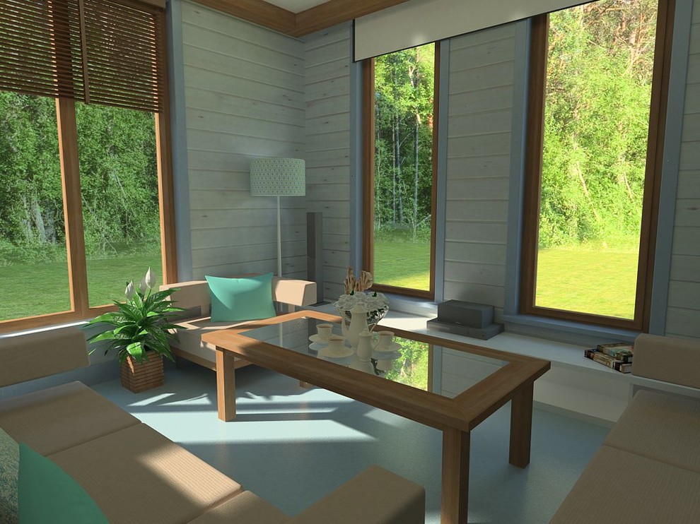 Дизайн комнаты отдыха с сауной и бассеином