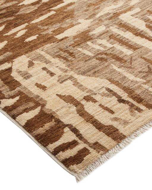 Jennifer,Eclectic, One-of-a-Kind Hand-Knotted Area Rug Ivory, 6'1"x8'9"