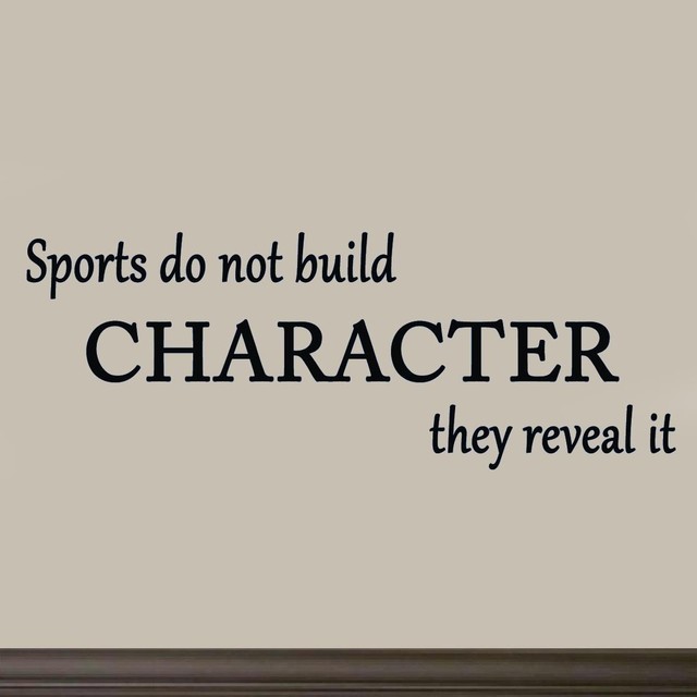 VWAQ Sports Do Not Build Character they Reveal it Inspirational Wall Art Quote Motivational Vinyl Decal Decor V2