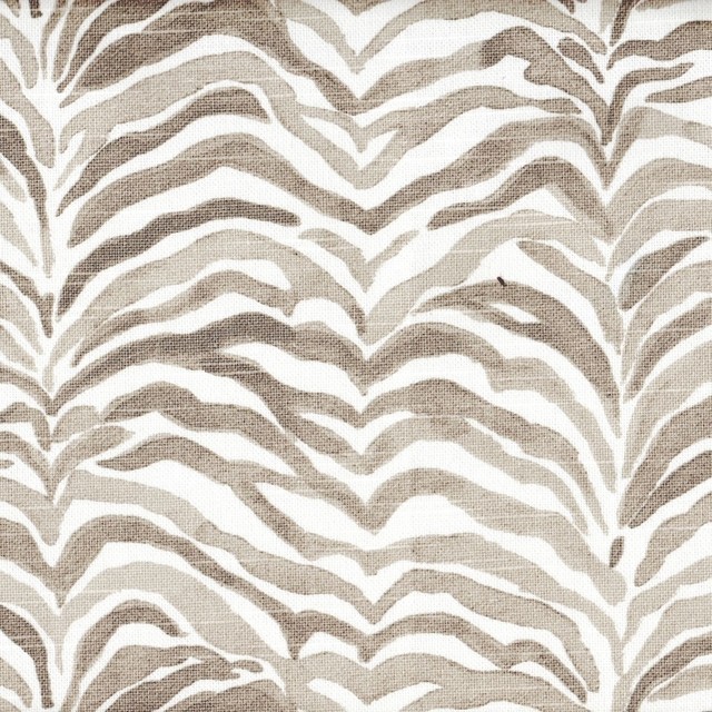 Serengeti Bisque Gray Animal Print, Brown Zebra Print Shower Curtain