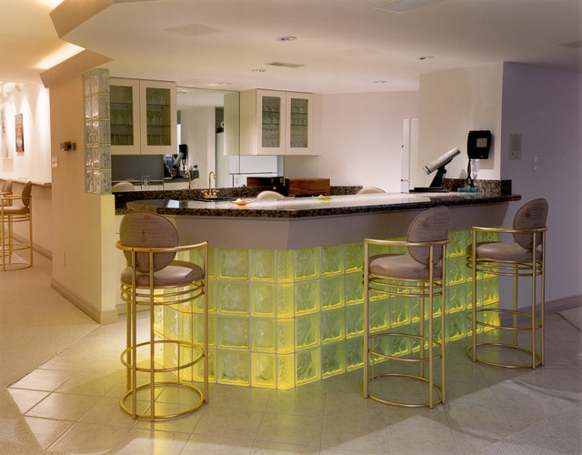 Glass block bar Contemporary Kitchen Cleveland by Innovate