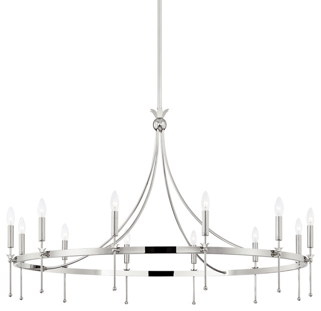 Gates 12Light Chandelier Transitional Chandeliers by Hudson Valley Lighting Houzz