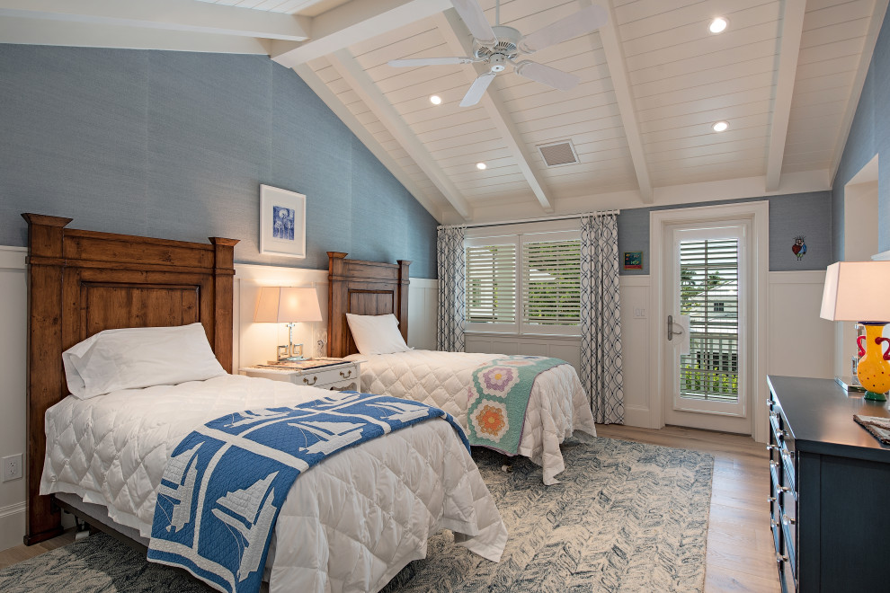 Design ideas for a nautical bedroom in Other.
