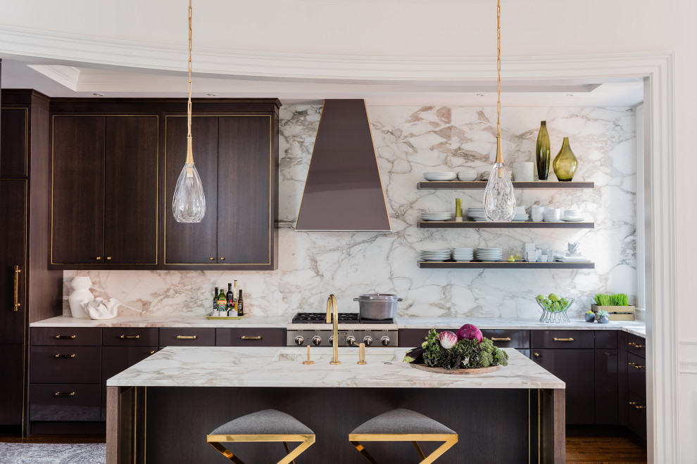 Inspiration for a transitional kitchen remodel in Boston