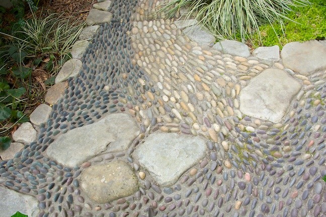 Inspiration for a small asian courtyard landscaping in Portland.