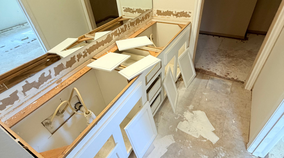 New bathroom sink installed