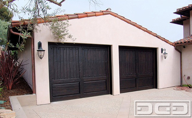 California Dream 12 | Dark Wood (Espresso) Traditional Custom Garage Door Design