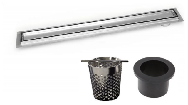 Side Outlet Linear Shower Drain, Serene Drains - Contemporary - Tub And  Shower Parts - by A2Z Sell