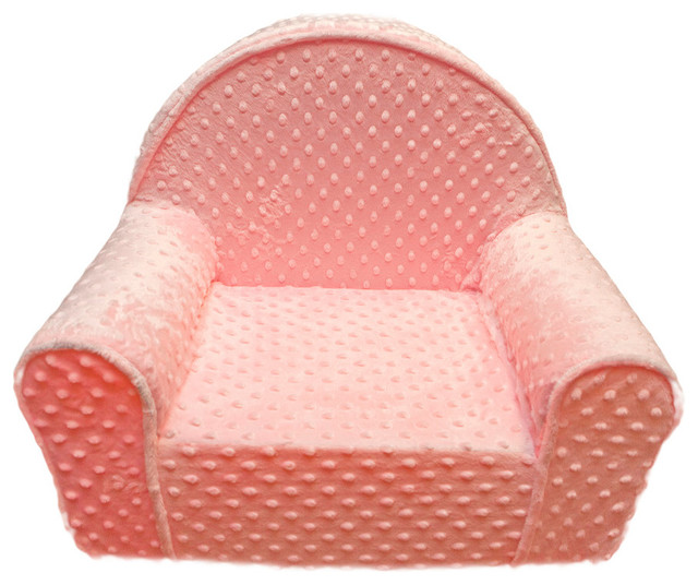 Fun Furnishings Minky Dot My First Chair-Personalized in Pink