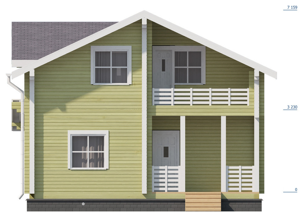 Дом из профилированного бруса "Сергиев Посад"