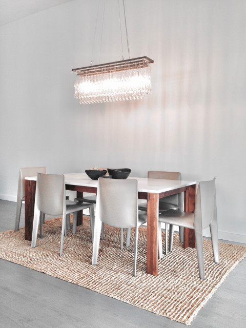Minimalist apartment contemporary-dining-room