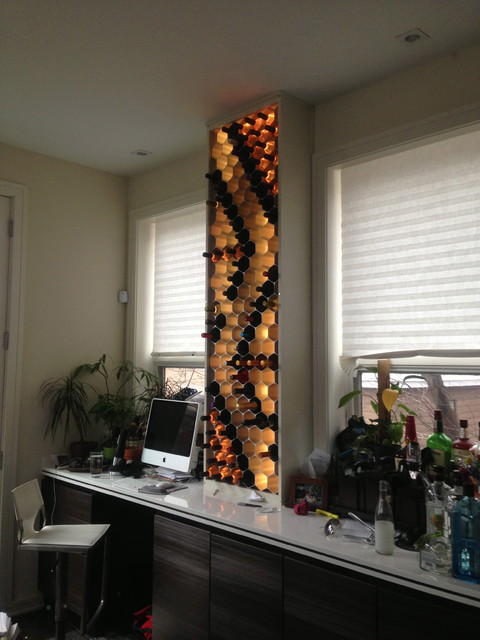LED Backlit WineHive Pro Wine Display at Kevin s Residence in