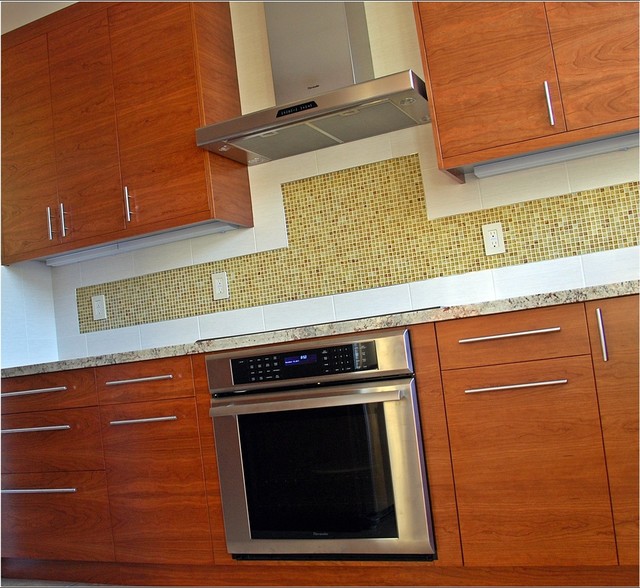 Modern kitchen Cherry veneer - Contemporary - Kitchen - San Francisco ...