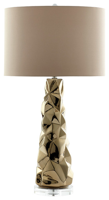 Cyan Everest Table Lamp, Gold