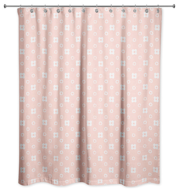 Pink Floral Pattern Shower Curtain - Contemporary - Shower Curtains ...