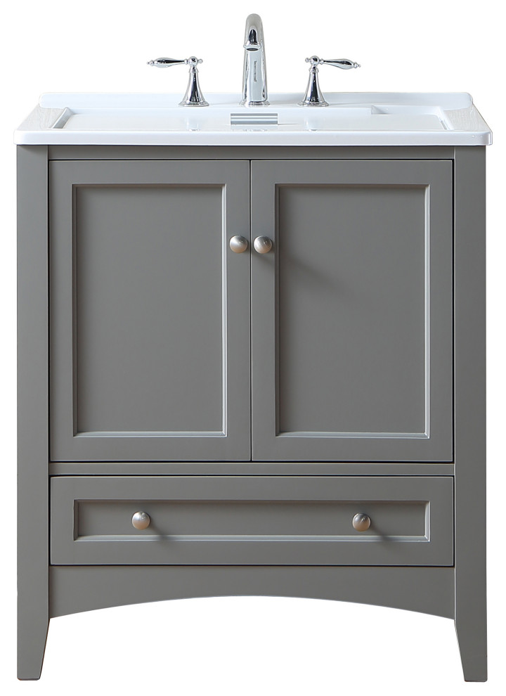 Stufurhome Delia 30" Laundry Utility Sink Transitional Bathroom