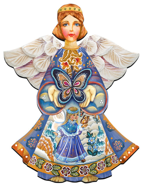 Butterfly Spring Angel Door Hanger Contemporary Christmas
