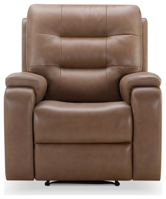Waylen TopGrain Leather Manual Recliner Transitional Recliner