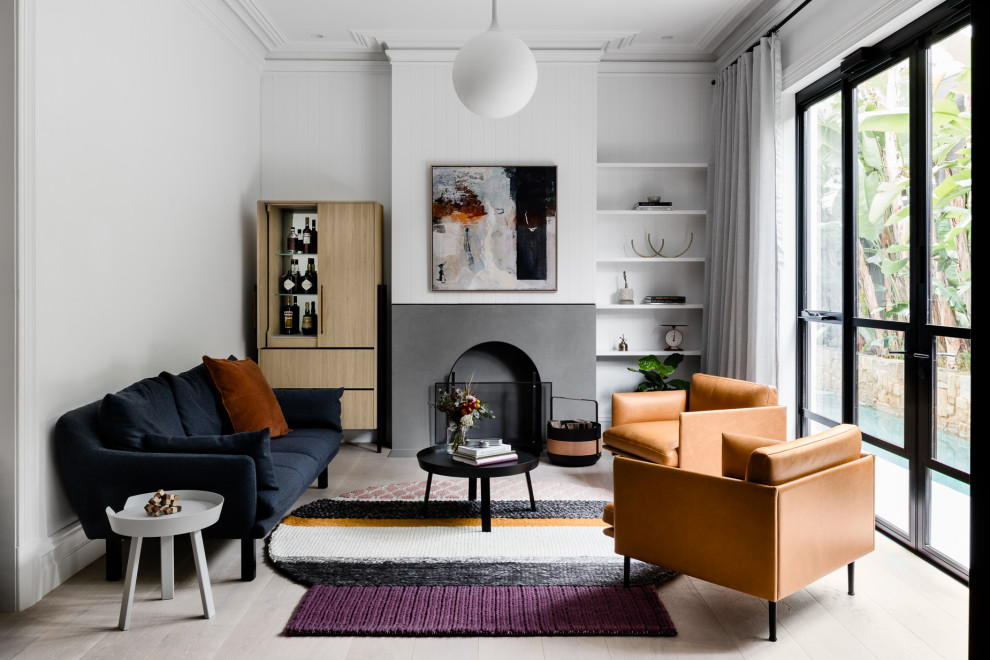 Modernes Wohnzimmer in Melbourne