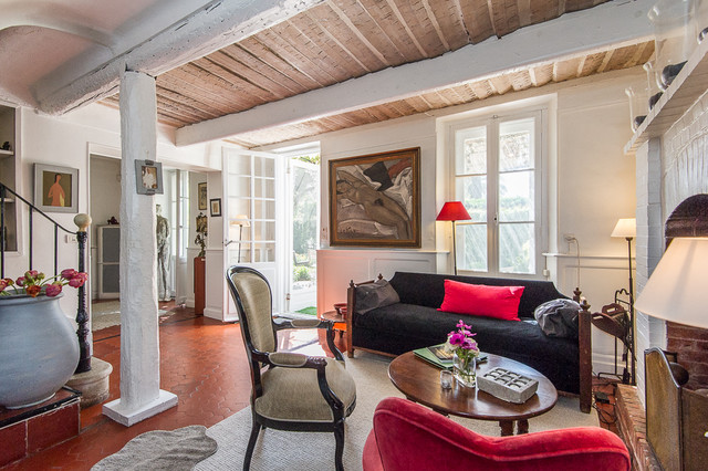 Villa m&eacute;diterran&eacute;enne au Cap d'Antibes mediterraneo-sala-de-estar