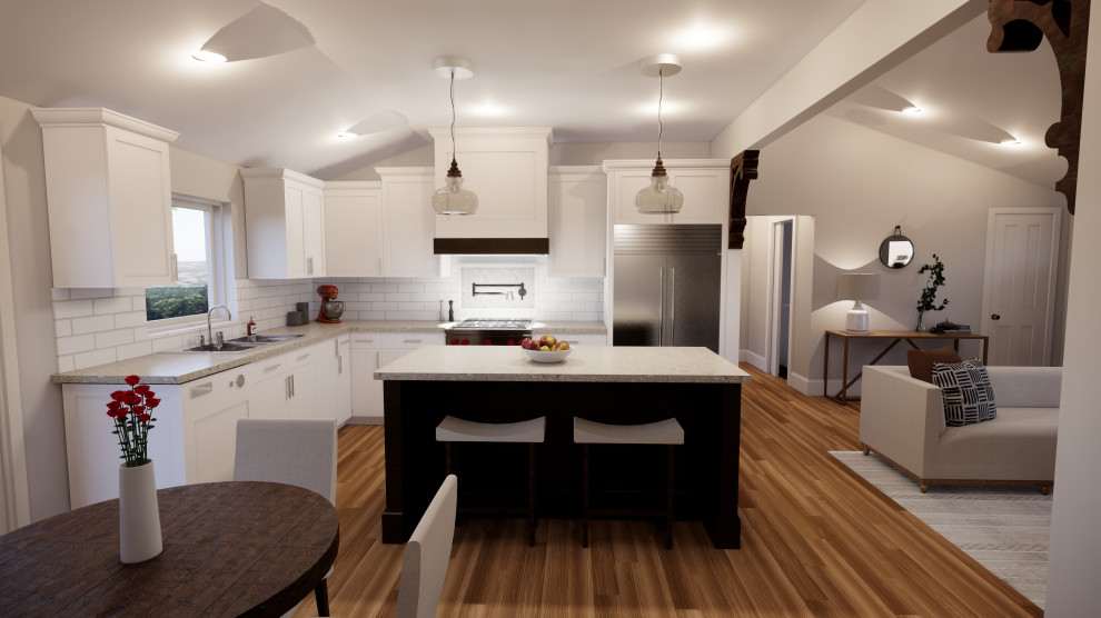 Transitional kitchen photo in New York