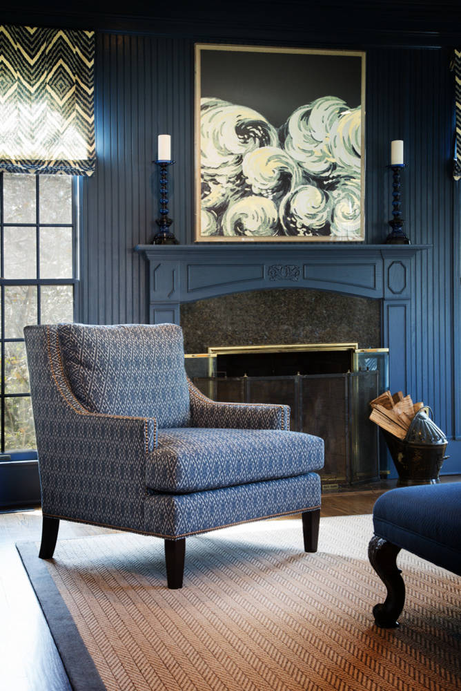 Room of the Day: Moody Blue Update for a Family Room