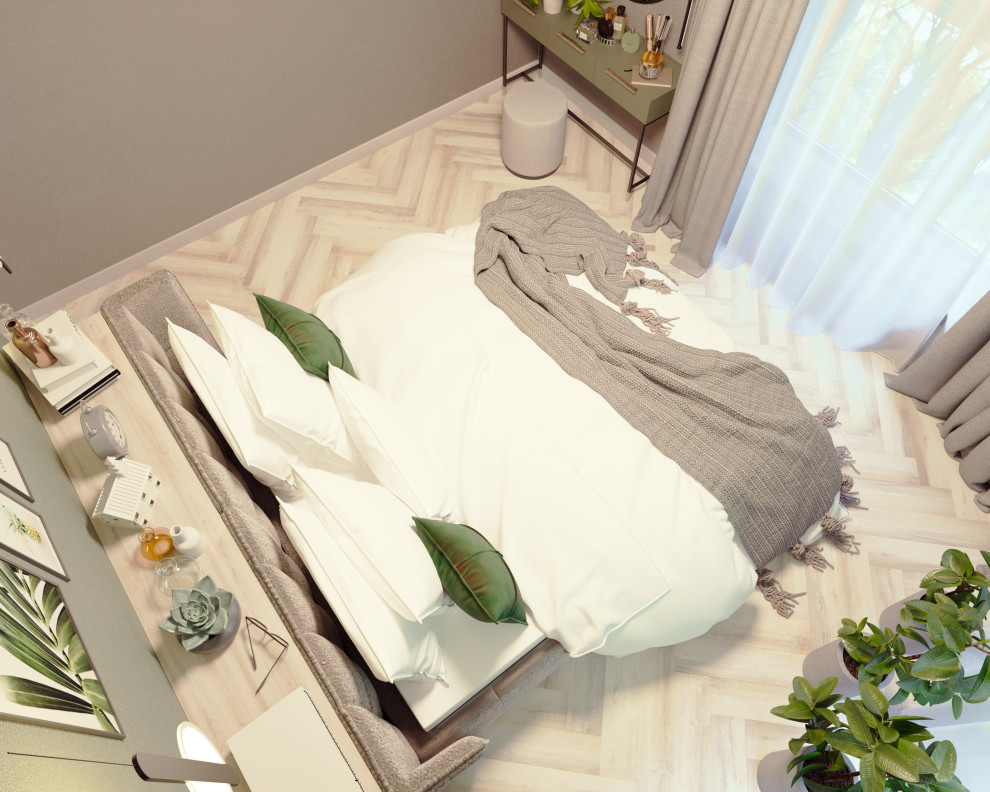 Спальная с зоной ТВ