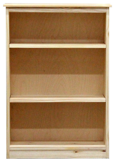 York Bookcase 11 X25x36 Pine Wood Unfinished