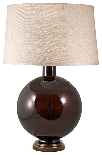 Contemporary Mocha Recycled Glass Table Lamp