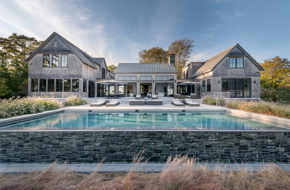 Inspiration for a transitional pool remodel in Boston