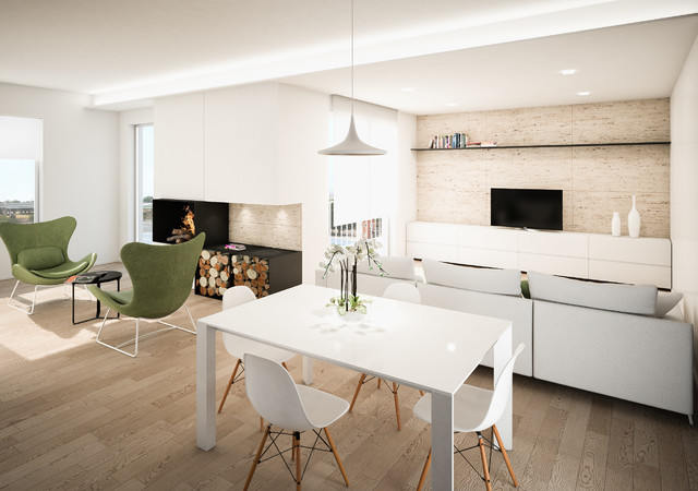 Idee - Rendering contemporary-vardagsrum