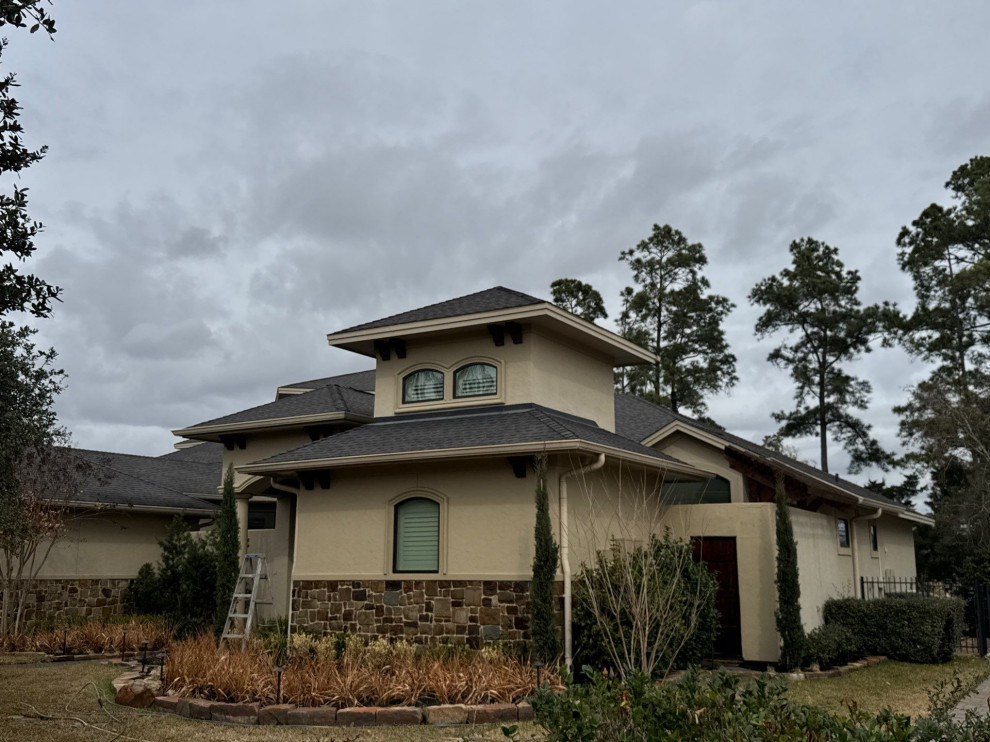 Exterior Stucco Painting Project in Augusta Pines (Before and After)