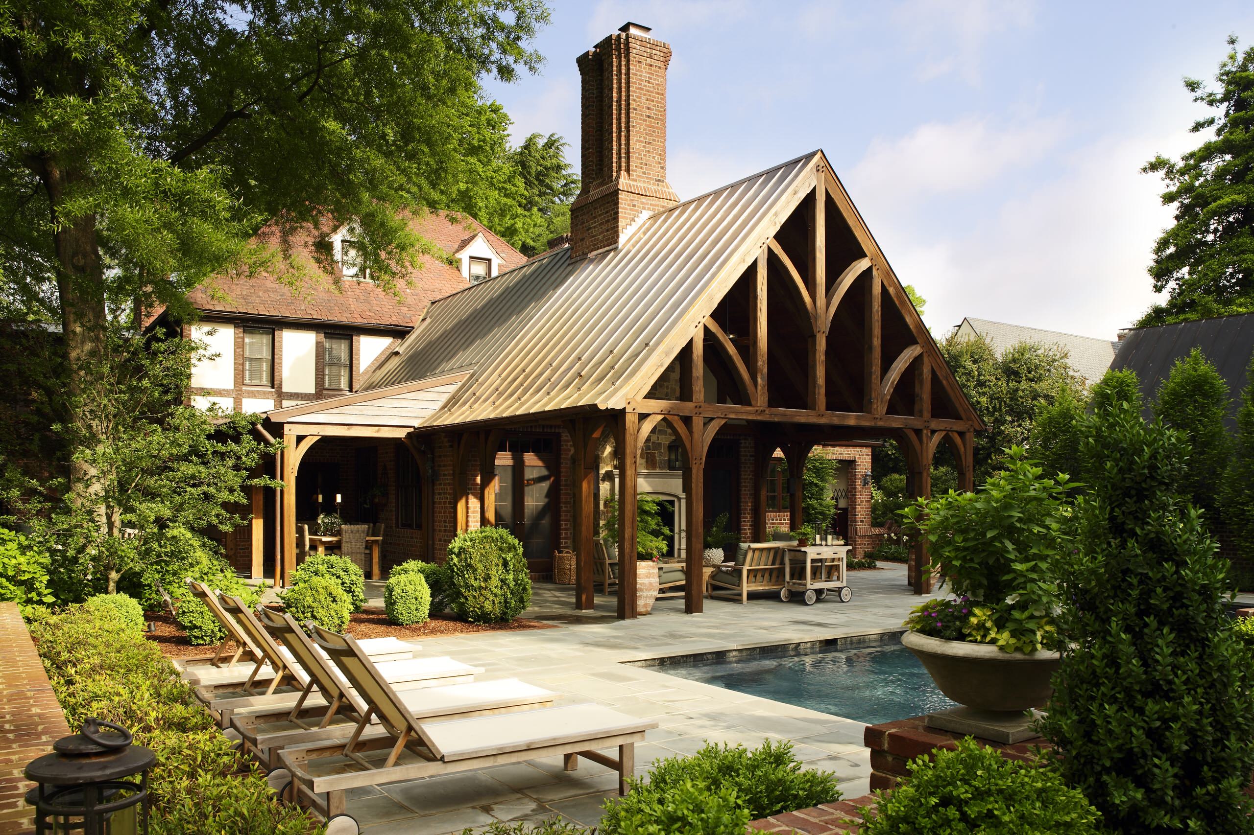 3-Season Rooms: Shade and Swimming for a Tudor-Style Patio, image size:2560x1706