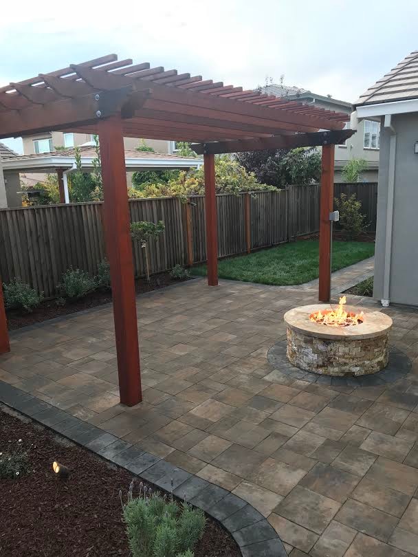 Backyard Patio with Pergola