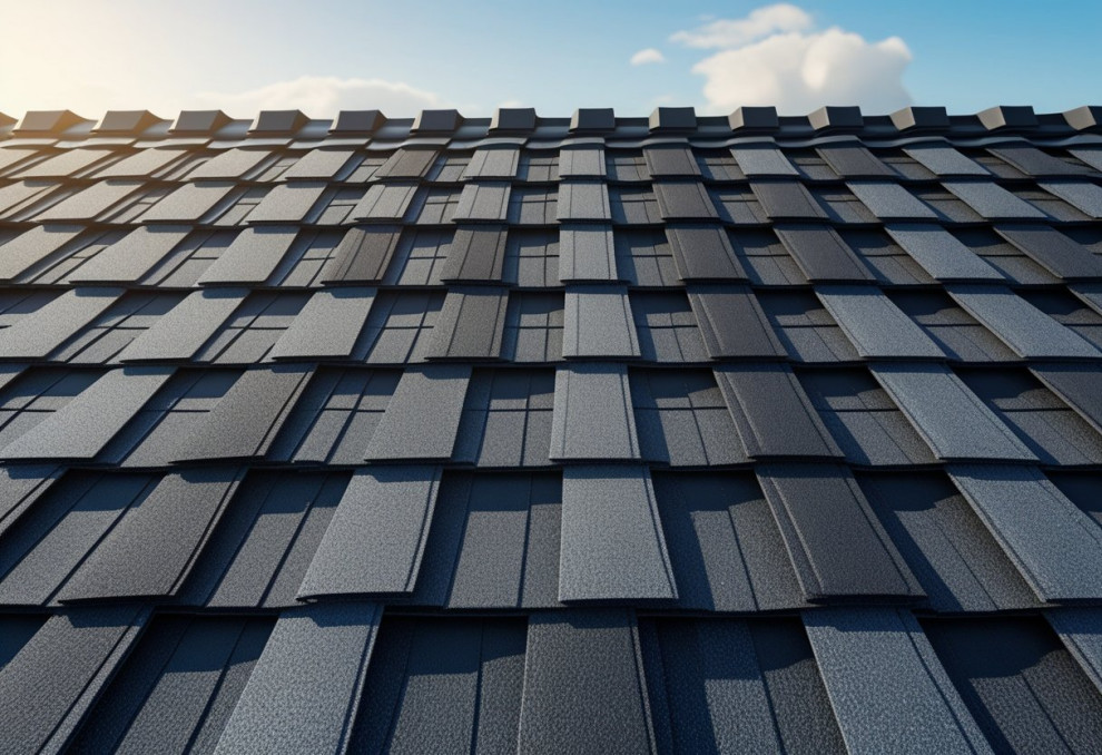 Dark roof shingles