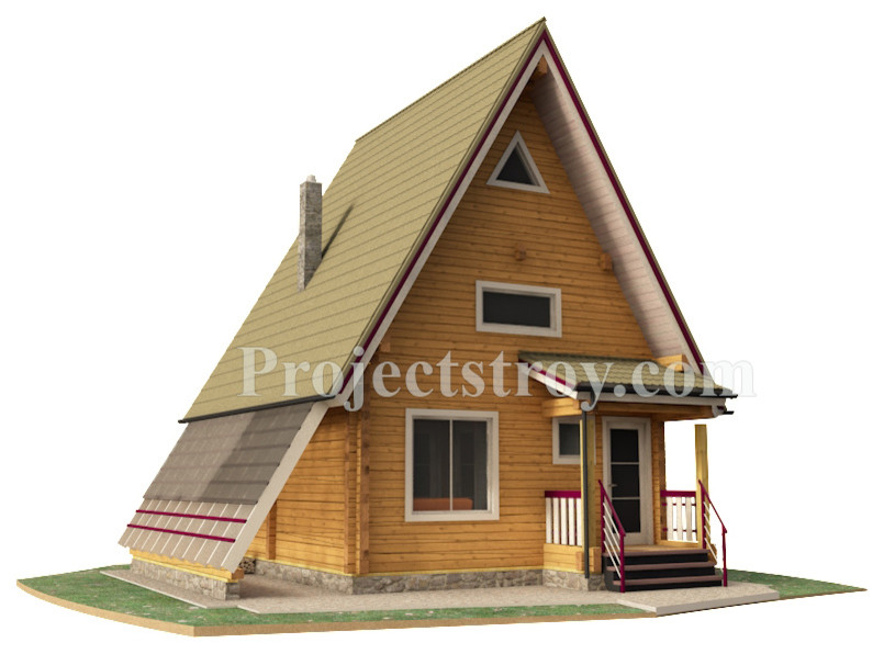 Баня из профилированного бруса 145 мм с чердачным этажом