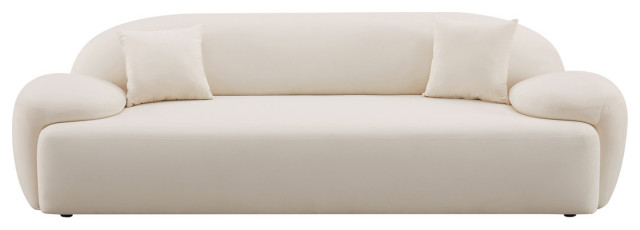 Marlon Cream Velvet Sofa
