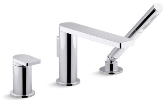 Kohler Composed 1-Handle Deck-Mount Bath Faucet w/ Handshower, Polished Chrome