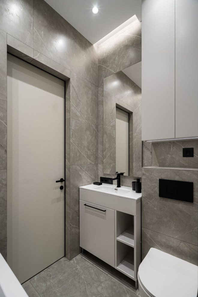 Серый минимализм | 58 кв.м.