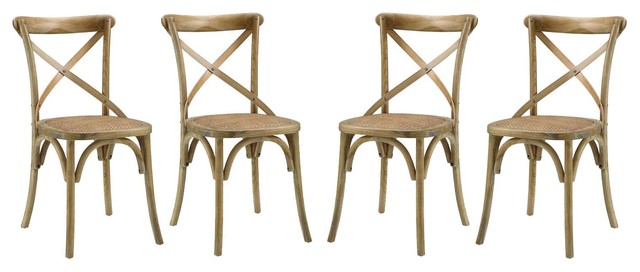 Gear Dining Side Chair Set of 4, Natural