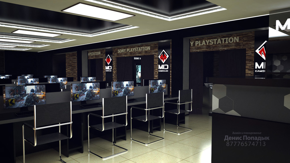 Дизайн проекта интерьера (интернет клуба)
