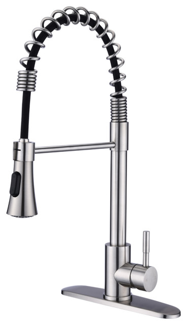 Commercial Spring Kitchen Faucet with Dual Function Sprayhead ...