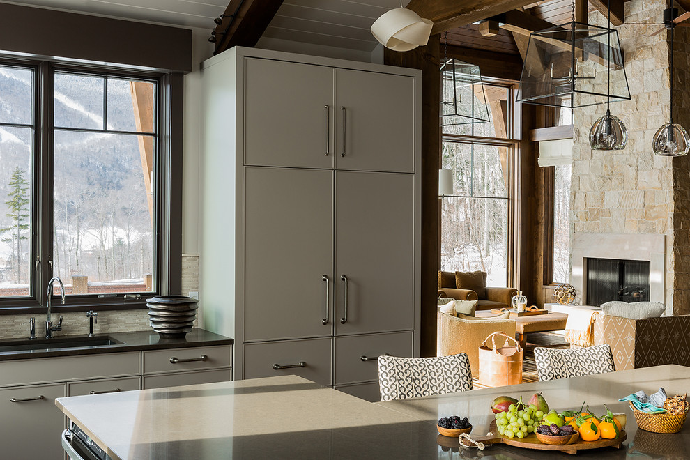 This is an example of a modern kitchen in Burlington.