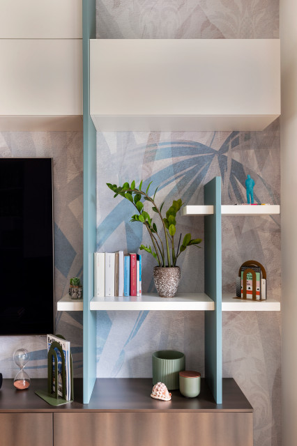 Dettaglio del mobile tv contemporary-family-room