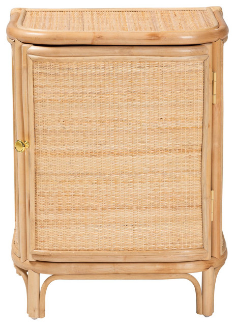 Zoe Bohemian Natural Rattan Nightstand - Tropical - Nightstands And ...