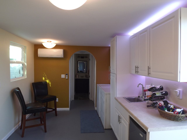 Garage Remodel To Guest House Contemporary Laundry Room San