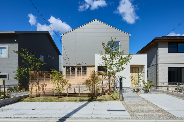 広島の家 contemporain-facade