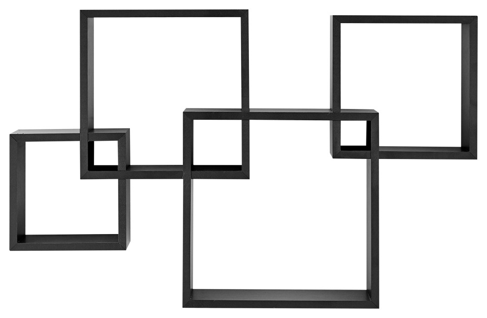 Danya B. Blocchetto Intersecting Cubes Wall Shelf Unit Transitional