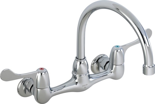 Delta 28p4902lf Commercial Laundry Faucet Double Handle Wall